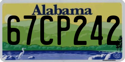 AL license plate 67CP242