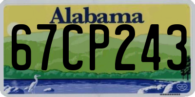 AL license plate 67CP243