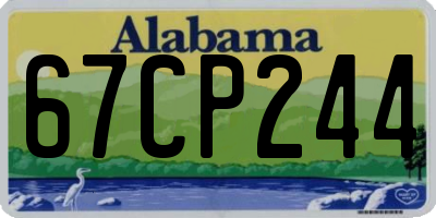 AL license plate 67CP244