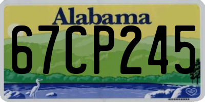 AL license plate 67CP245