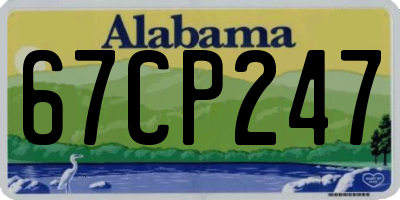 AL license plate 67CP247