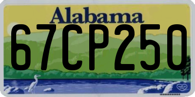 AL license plate 67CP250