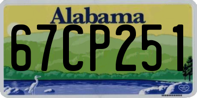 AL license plate 67CP251