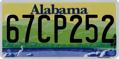 AL license plate 67CP252