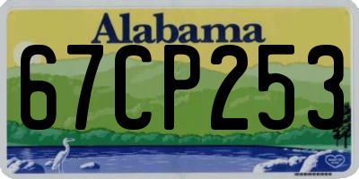 AL license plate 67CP253