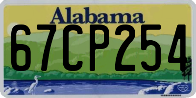 AL license plate 67CP254