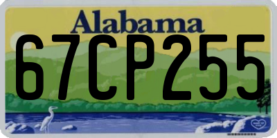 AL license plate 67CP255