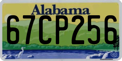 AL license plate 67CP256