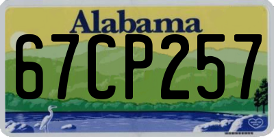 AL license plate 67CP257