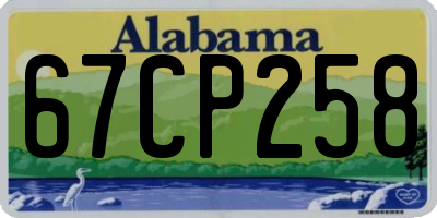 AL license plate 67CP258