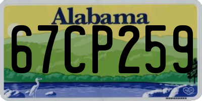 AL license plate 67CP259