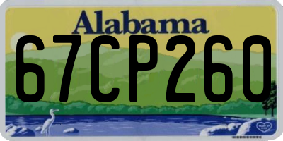 AL license plate 67CP260