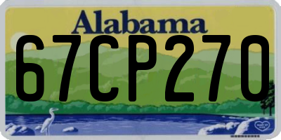 AL license plate 67CP270