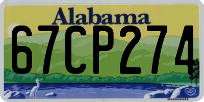 AL license plate 67CP274