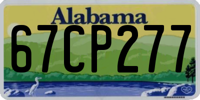 AL license plate 67CP277