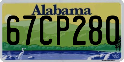 AL license plate 67CP280