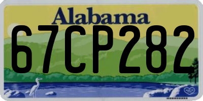 AL license plate 67CP282
