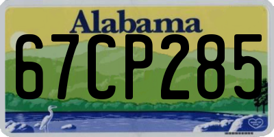 AL license plate 67CP285