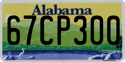 AL license plate 67CP300