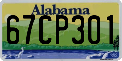 AL license plate 67CP301