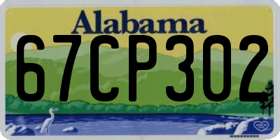 AL license plate 67CP302