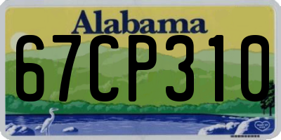 AL license plate 67CP310