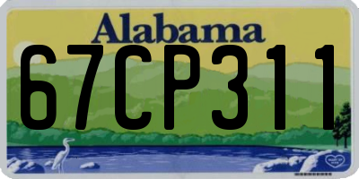 AL license plate 67CP311