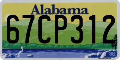 AL license plate 67CP312