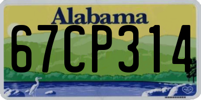 AL license plate 67CP314
