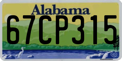AL license plate 67CP315