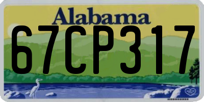 AL license plate 67CP317