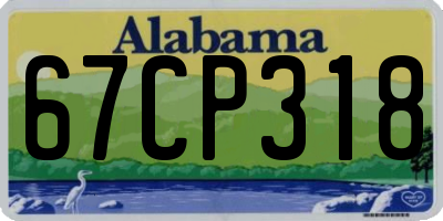 AL license plate 67CP318