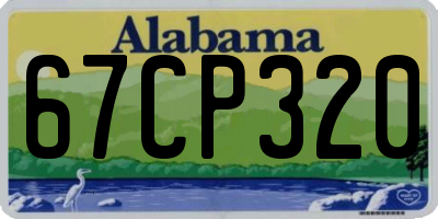 AL license plate 67CP320