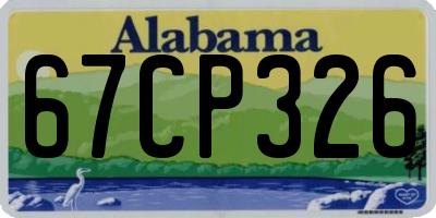 AL license plate 67CP326