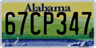 AL license plate 67CP347