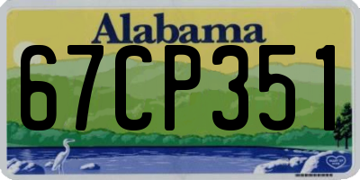 AL license plate 67CP351