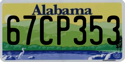 AL license plate 67CP353