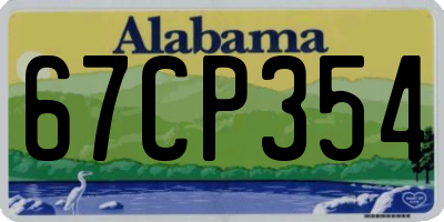AL license plate 67CP354