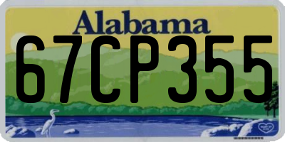 AL license plate 67CP355