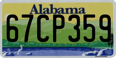 AL license plate 67CP359
