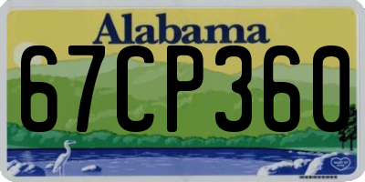 AL license plate 67CP360