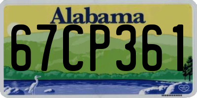 AL license plate 67CP361