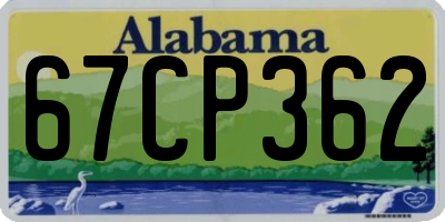 AL license plate 67CP362