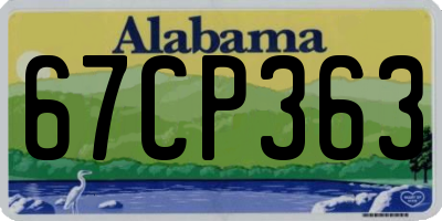 AL license plate 67CP363
