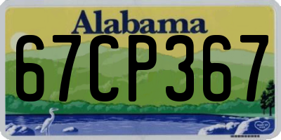 AL license plate 67CP367