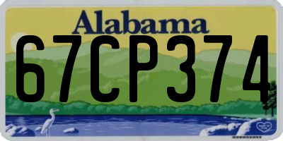 AL license plate 67CP374