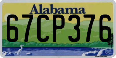 AL license plate 67CP376