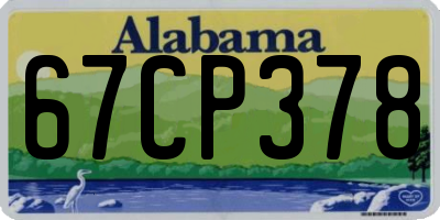 AL license plate 67CP378