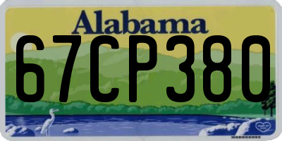 AL license plate 67CP380