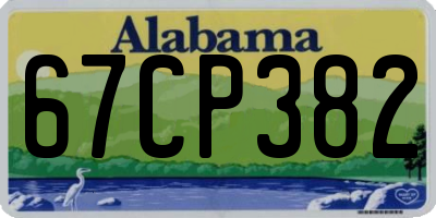 AL license plate 67CP382